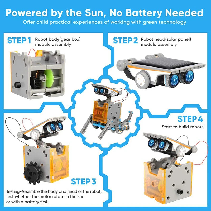 12-in-1 Solar Robot Toy Kit