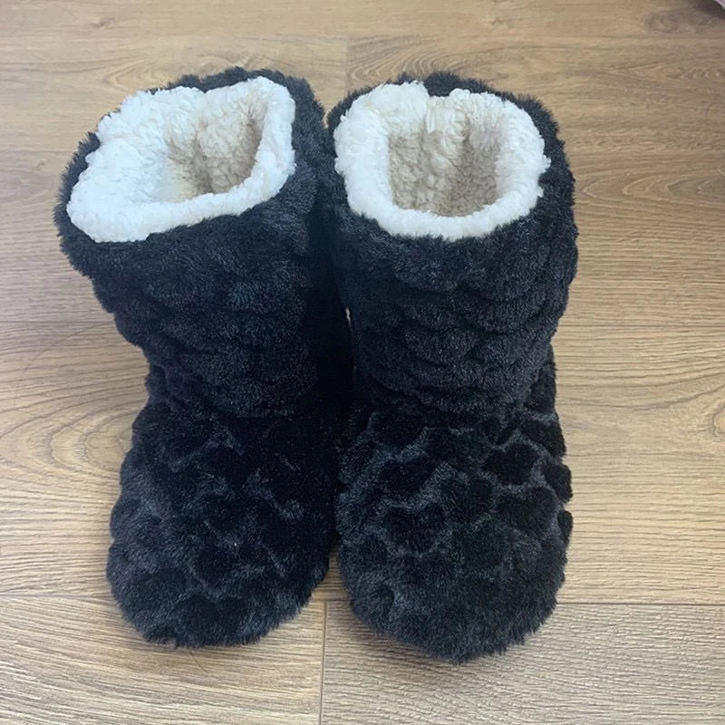 Winter Couple Slippers Non-Slip Velvet Socks