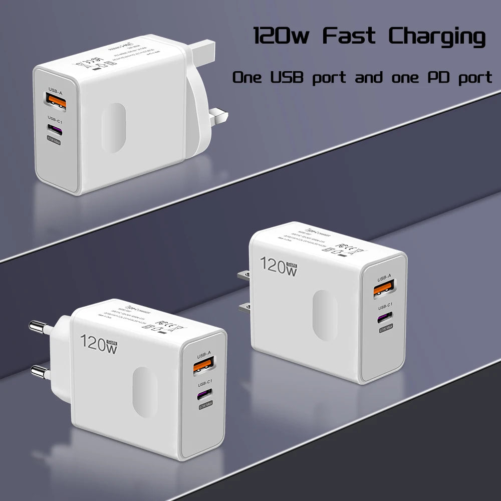 120W Fast Charger USB Type C PD Cable