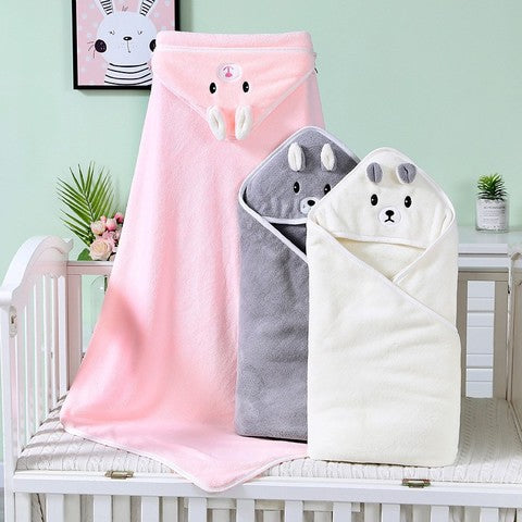 Cartoon Coral Fleece Baby Towel