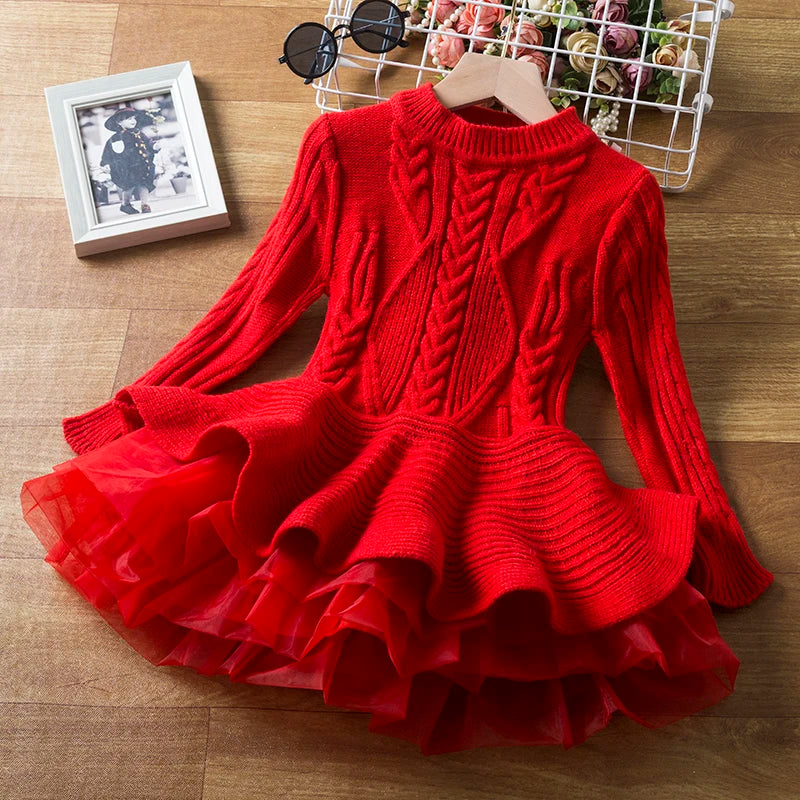 Red Christmas Party Dress for Girls