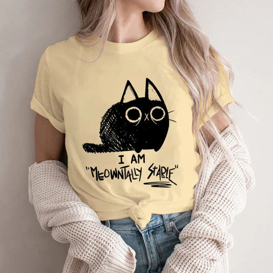 Funny Cat Graphic T-shirt