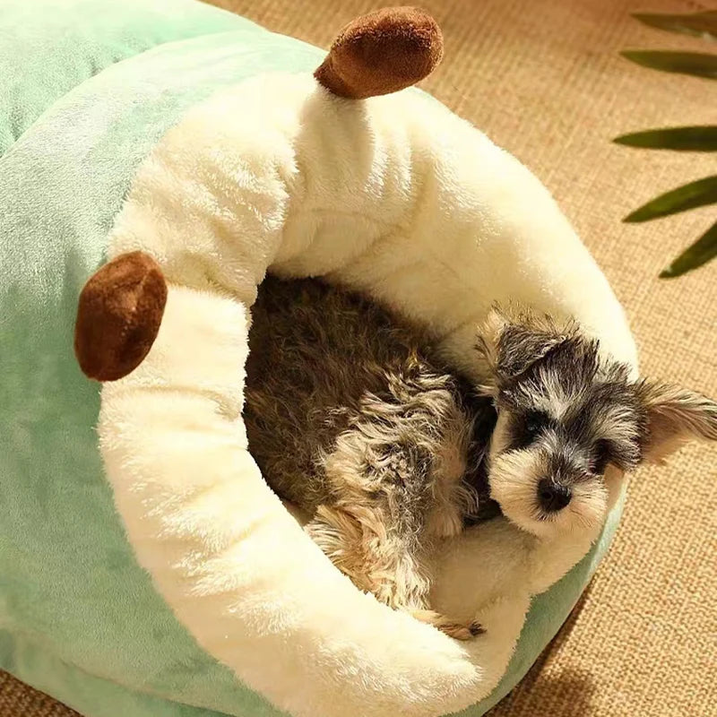 Breathable Small Dog Kennel Bed - Cute Slippers Shaped Pet House