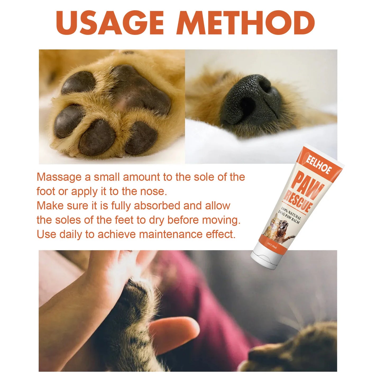 Natural Paw Care Cream for Dogs