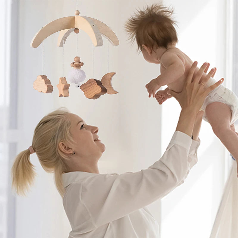 Wooden Baby Crib Mobile Stand