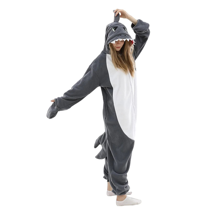 Grey Shark Kigurumi Pajamas