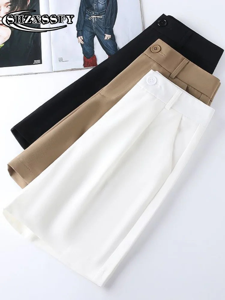 White High Waist Sport Shorts - Summer 2024