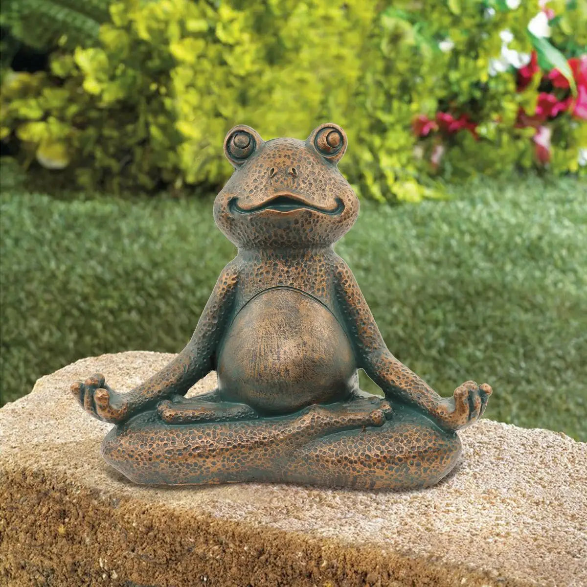 Mini Meditating Frog Garden Statue