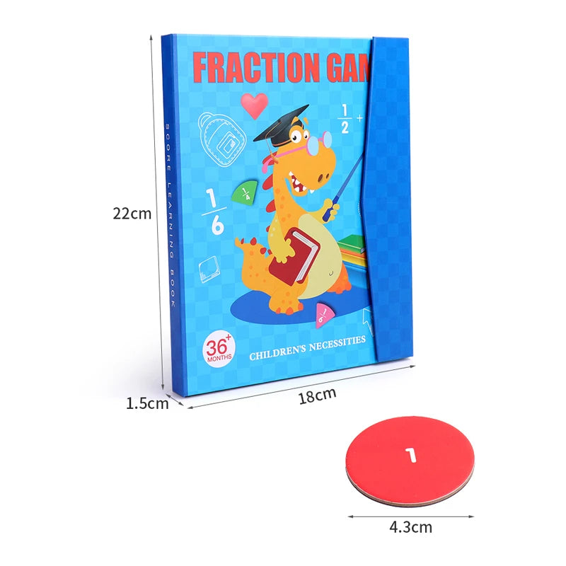 Children Magnetic Fraction Learning Math Toy