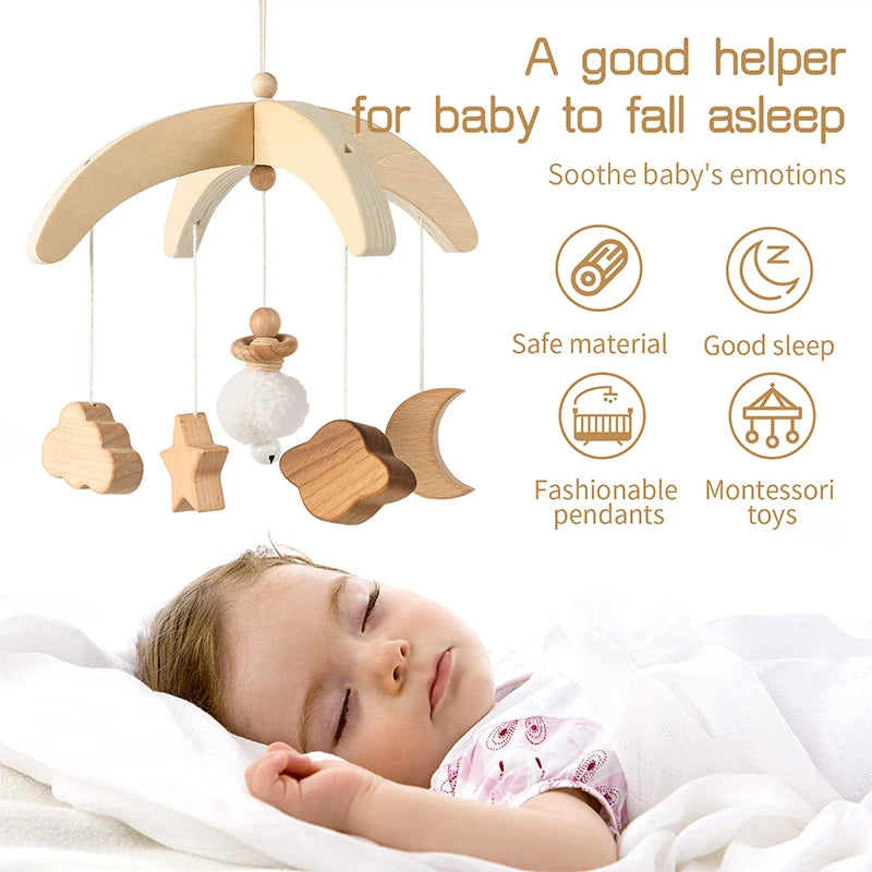 Wooden Baby Crib Mobile Stand