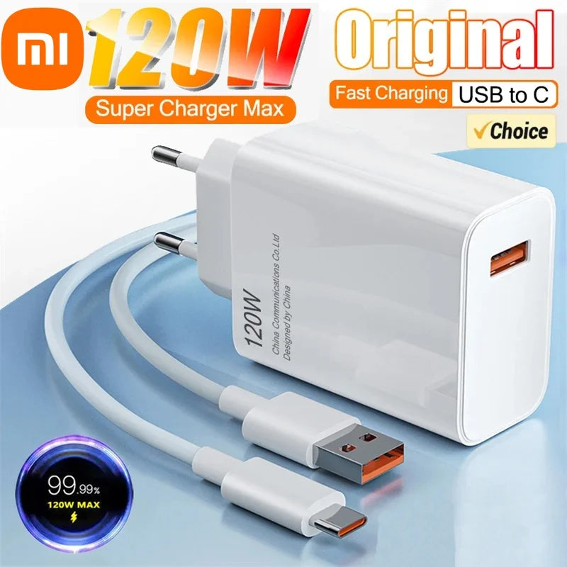 Xiaomi 120W Fast Charger + Type C Cable