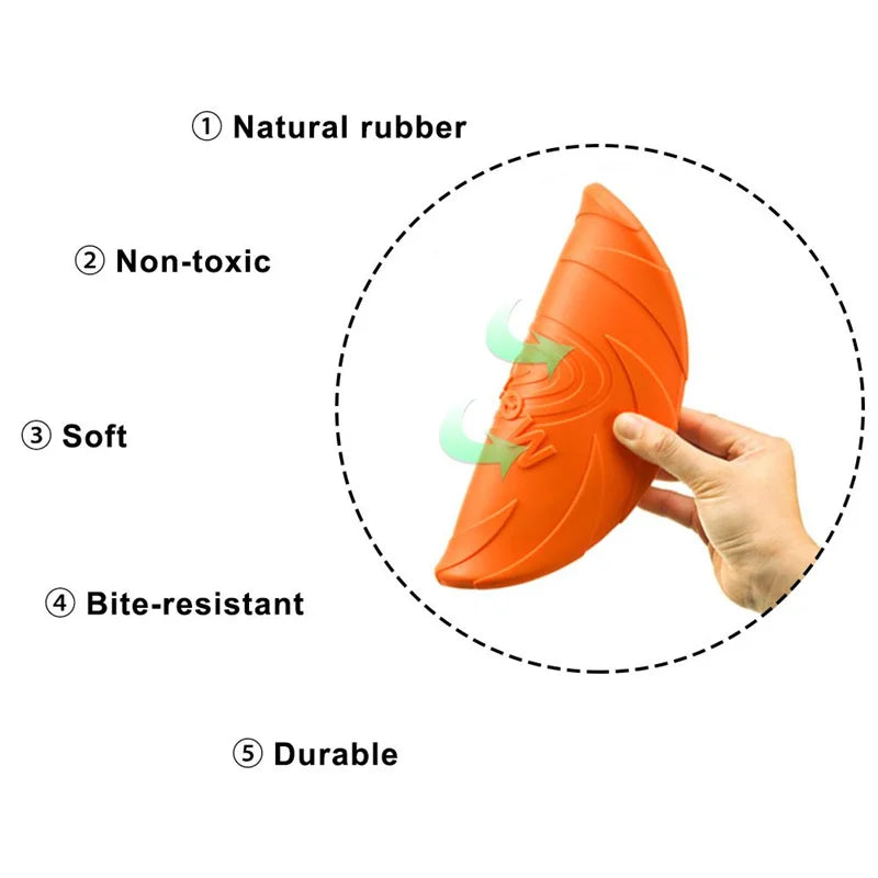 OUZEY Bite Resistant Dog Frisbee Toy