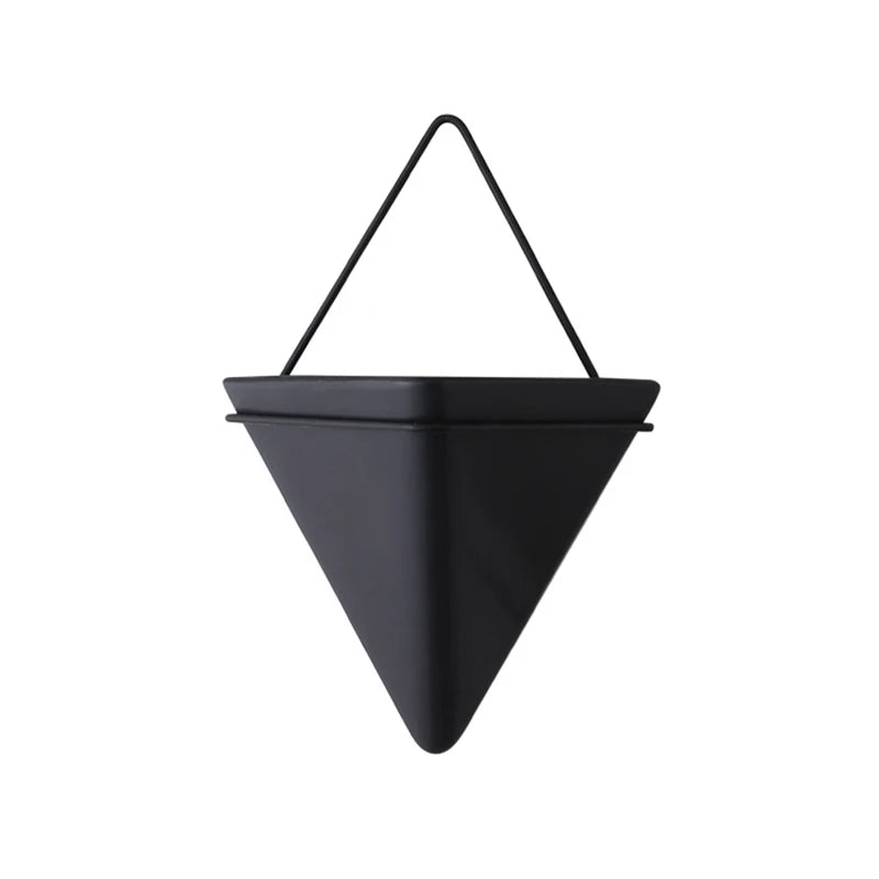 Modern Ceramic Triangle Plant Holder