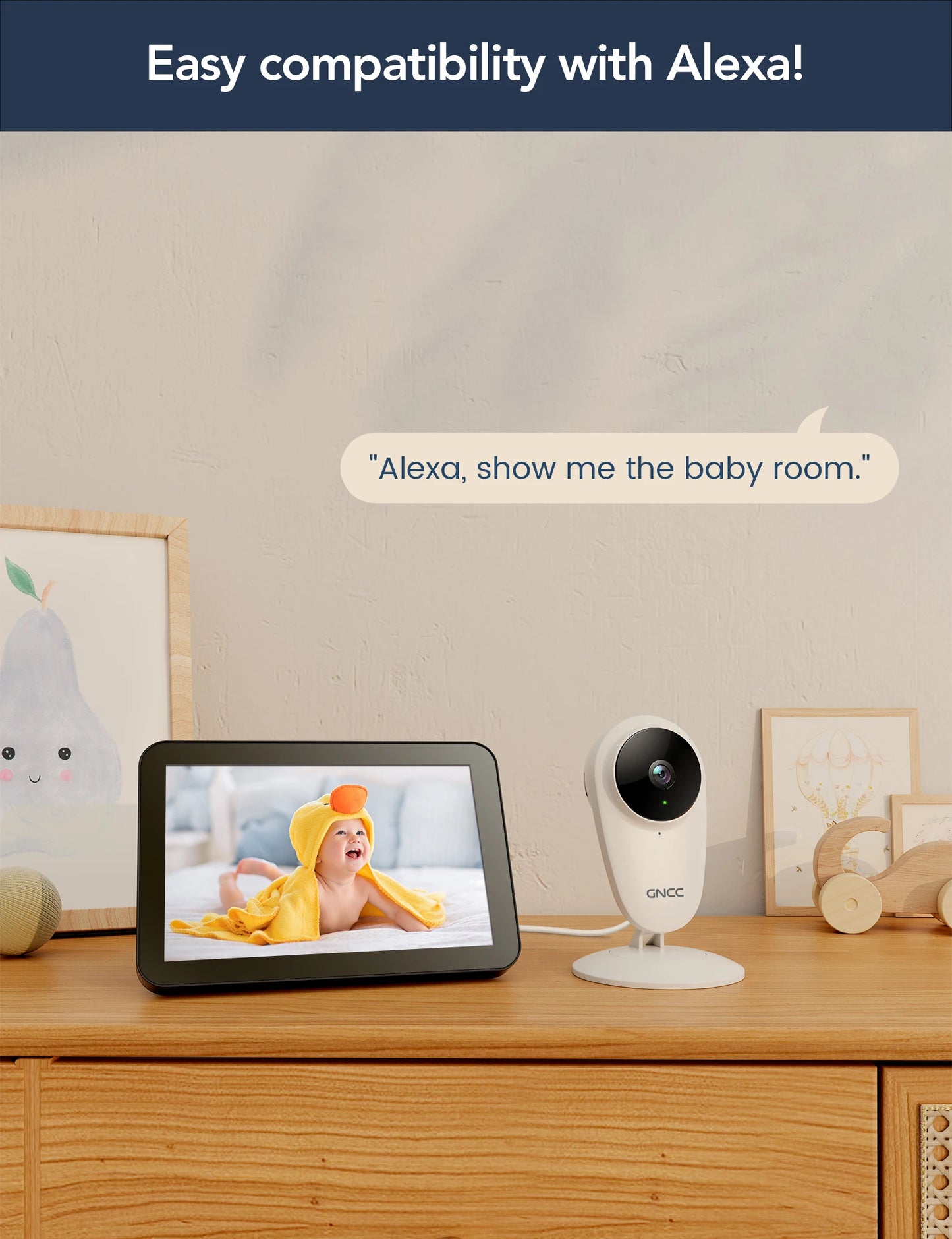 GNCC C1Pro 2k WiFi Baby Monitor Camera