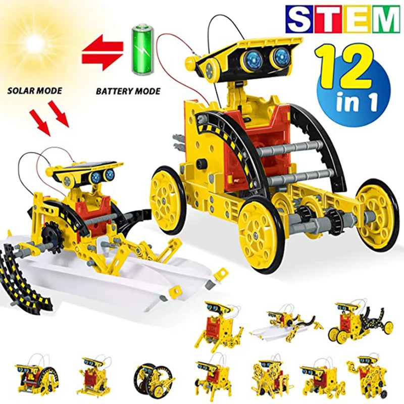 12-in-1 Solar Robot Toy Kit