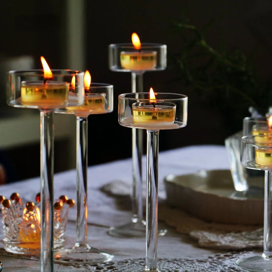 Crystal Tealight Candle Holders Set