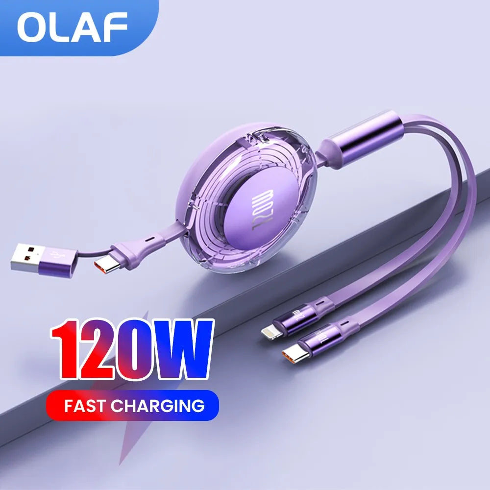 Olaf 120W Retractable USB C Cable