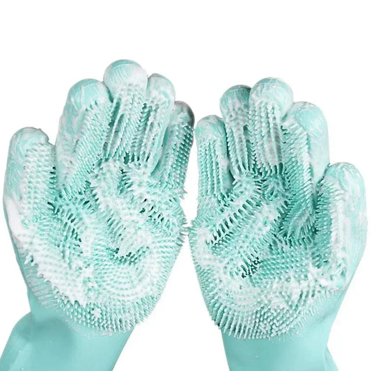 Pet Bath Brush Massage Gloves