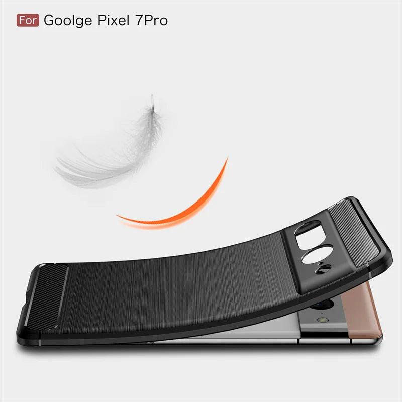 Carbon Fiber Case for Google Pixel 6 - Shockproof Silicone Cover