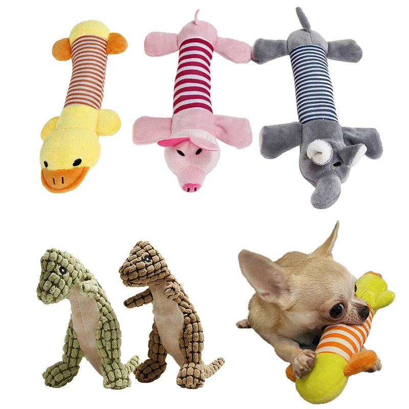 CDDMPET Plush Dog Toy - Interactive Chew Toy for Small Dogs