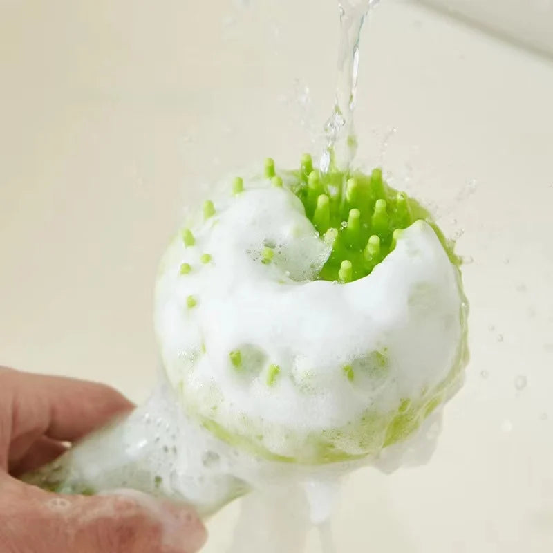 Pet Bath Brush with Shampoo Dispenser