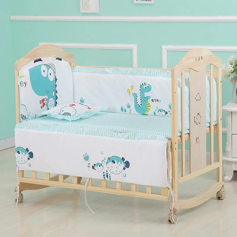 Soft Cotton Baby Crib Bumper Set