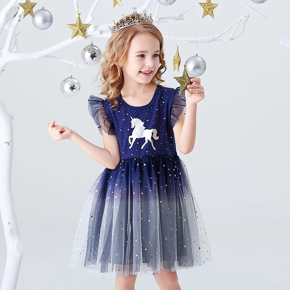 VIKITA Girls Sequin Sleeveless Dress