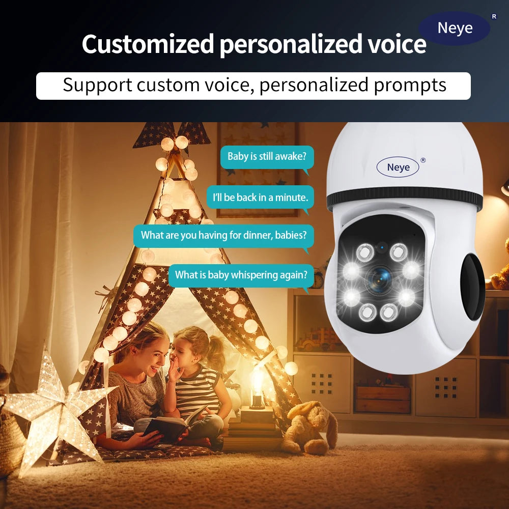 Neye 8MP 4K WiFi Bulb Safety Camera