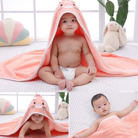 Cartoon Coral Fleece Baby Towel