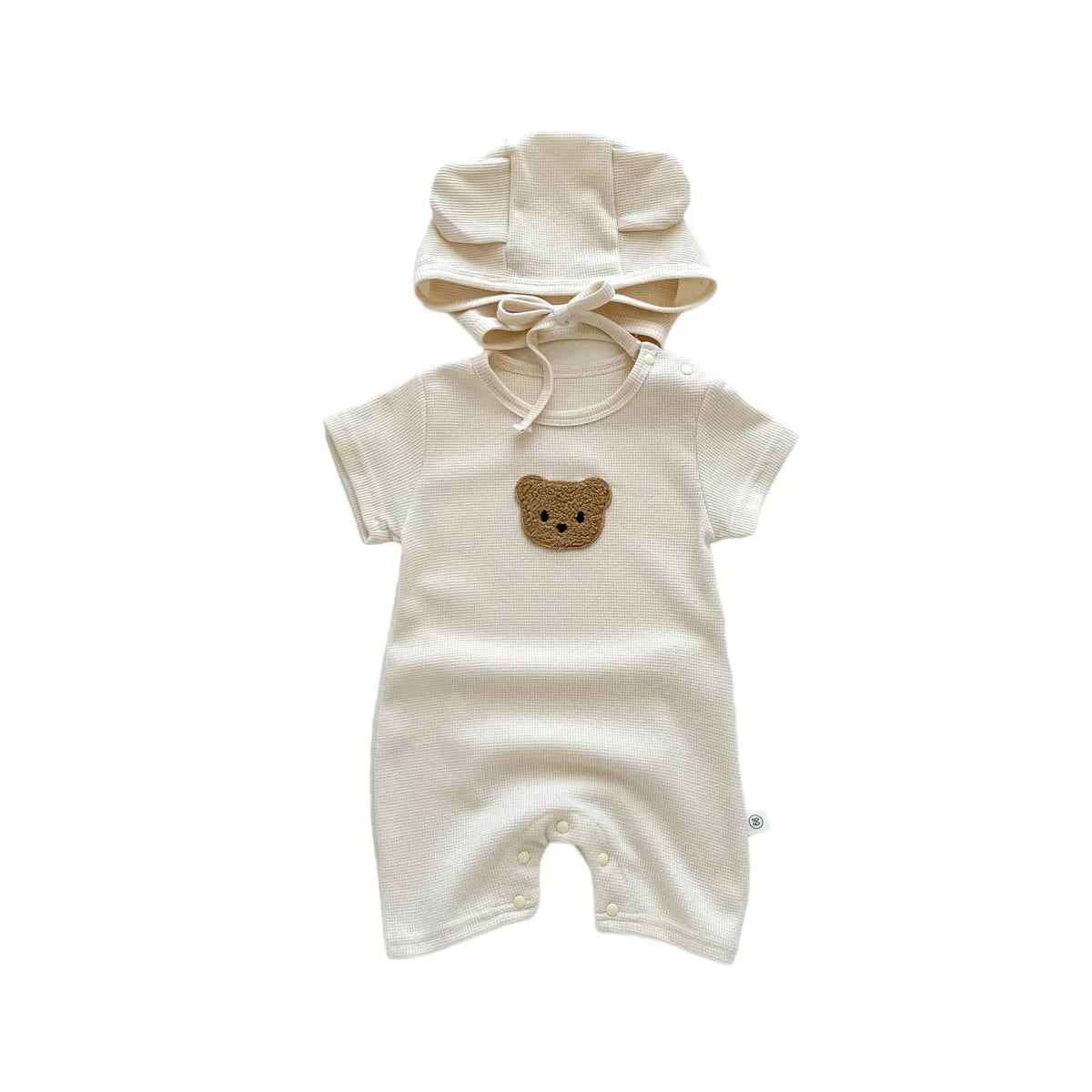 Baby Bear Patch Romper Set