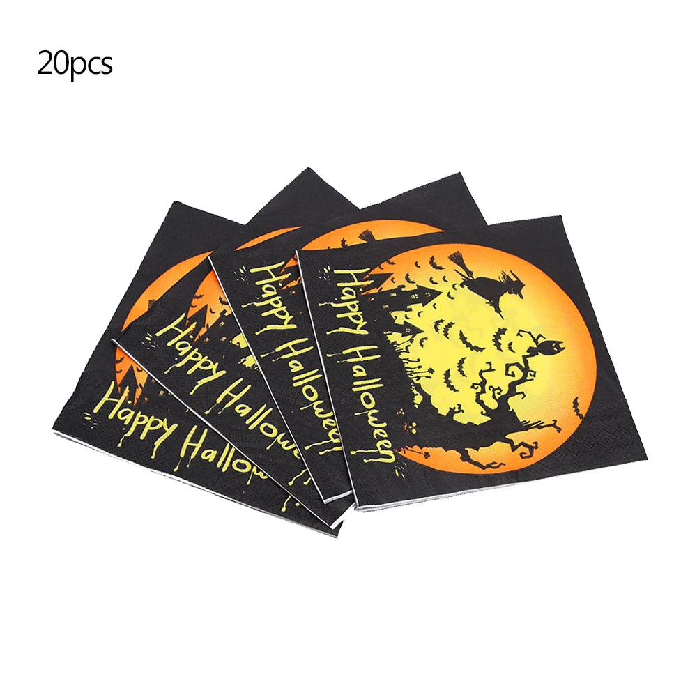 Halloween Cartoon Party Tableware Set