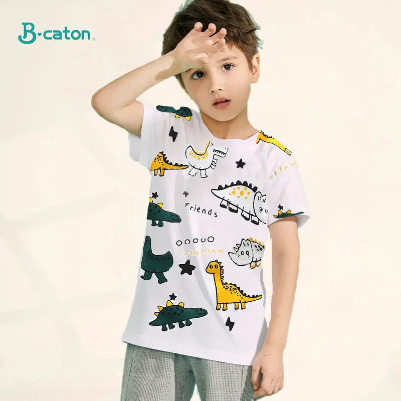 Kids Cartoon T-Shirt 100% Cotton - Summer Tops