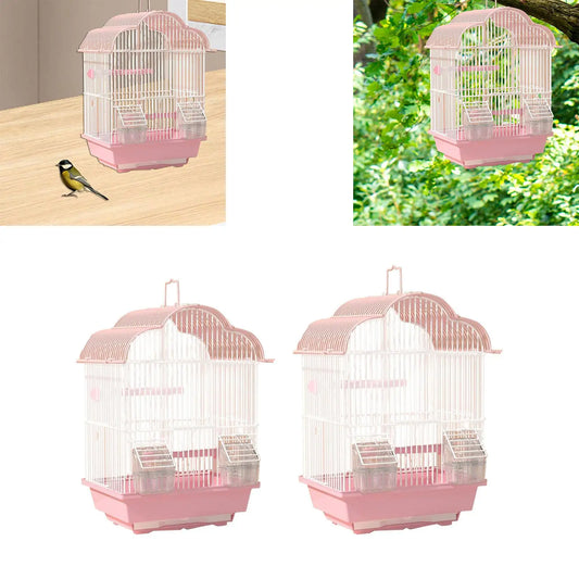 Large Metal Bird Cage for Parakeets & Small Birds