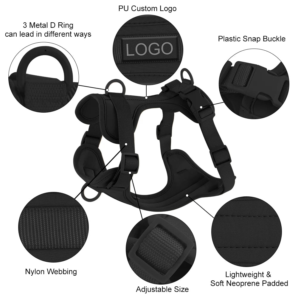 Adjustable Dog Harness Three-Piece Set