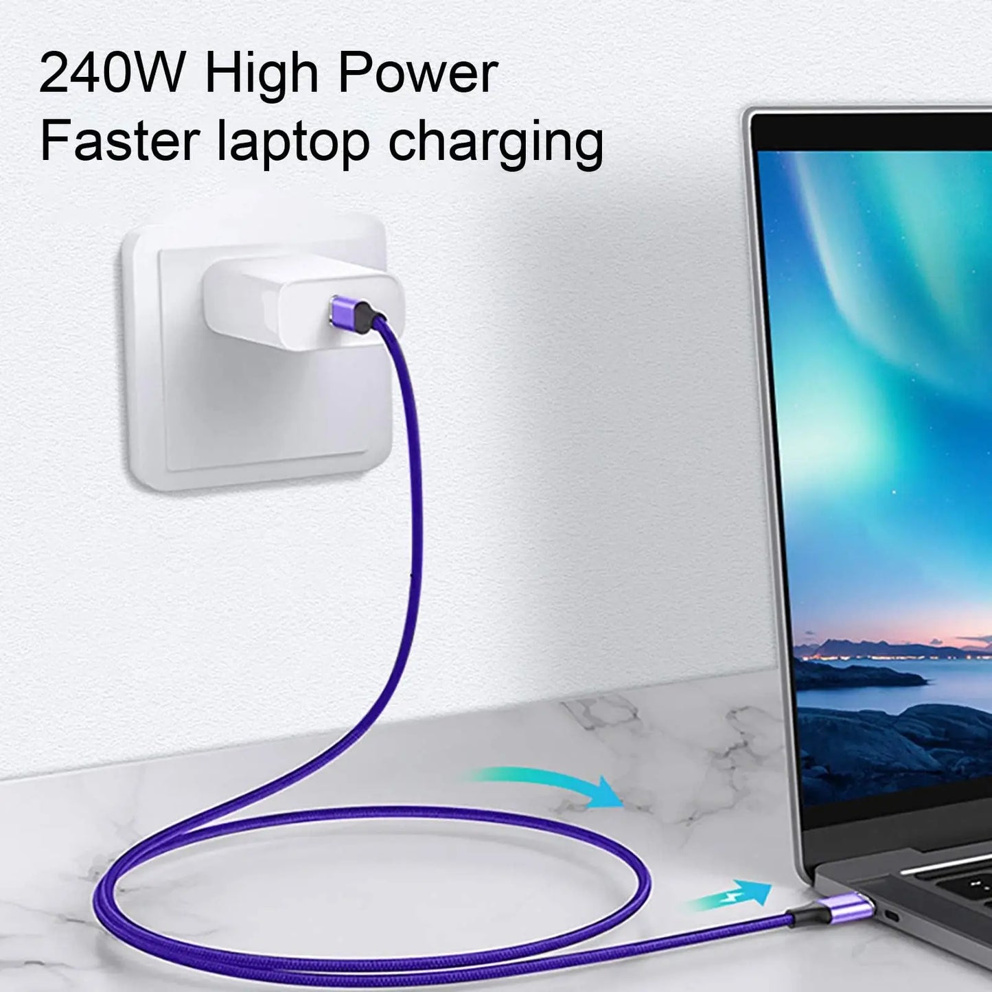 240W USB C Fast Charger Cable