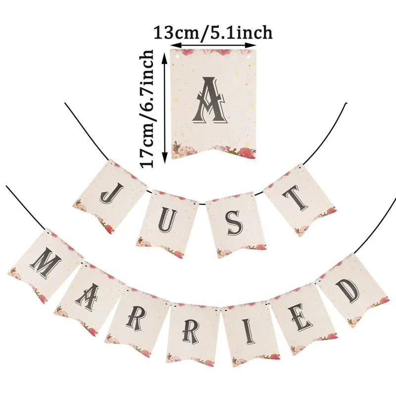 Just Married Confetti Balloon Set