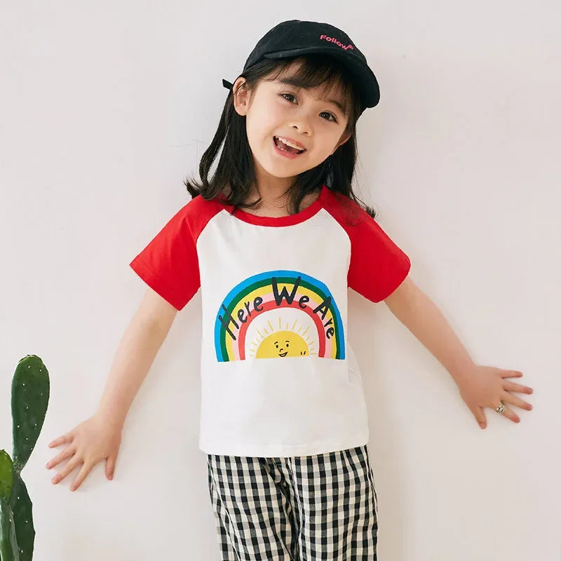 Kids Cartoon T-Shirt 100% Cotton - Summer Tops