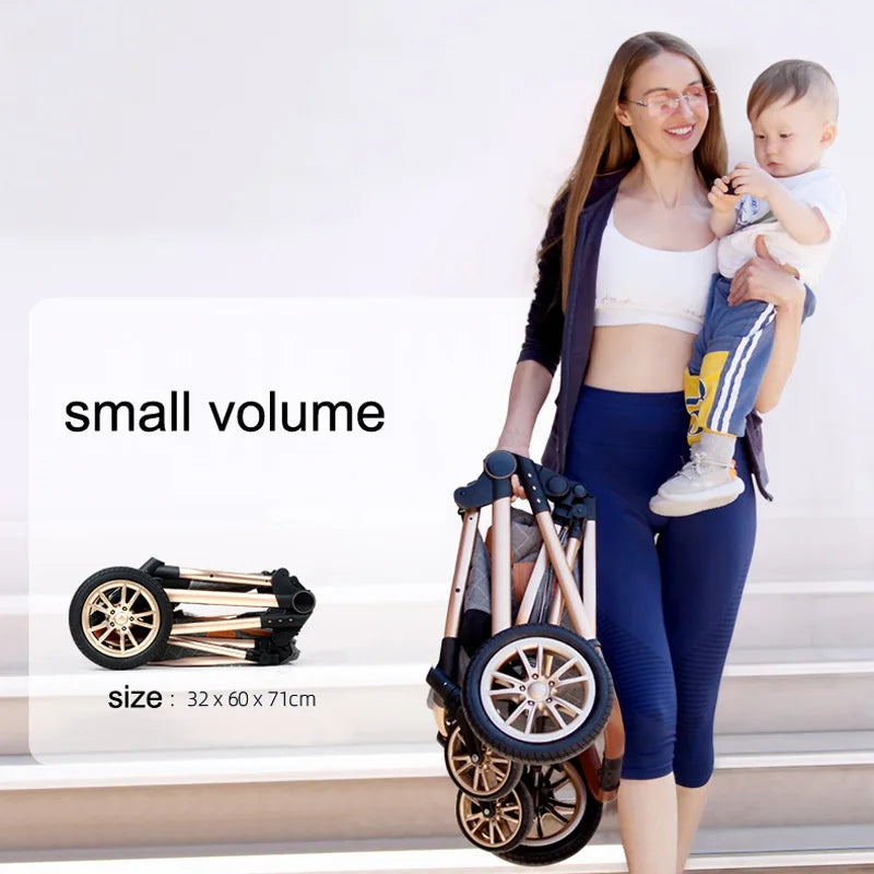 Luxury 3-in-1 Baby Stroller - Portable & Foldable