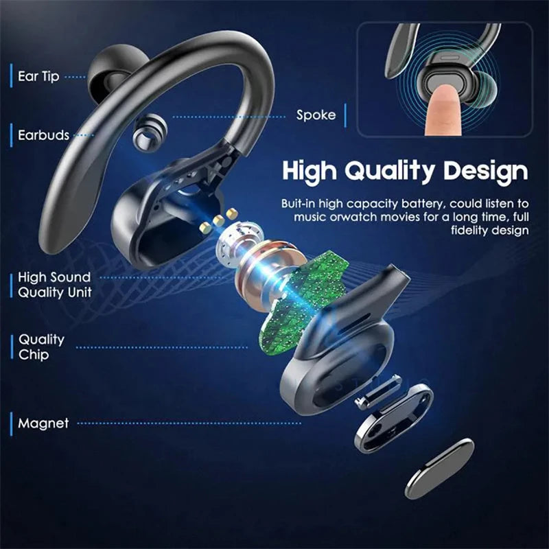 Wireless Sport Earbuds with 9D Hifi Stereo Sound