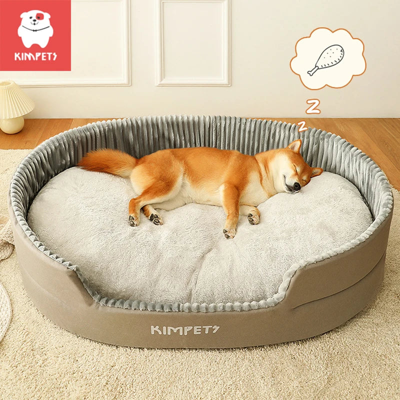 Kimpets Plush Dog Bed | Soft & Comfy Pet Sofa