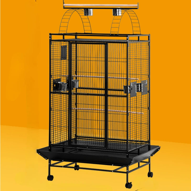 Large Parrot Bird Cages with Feeder Stand