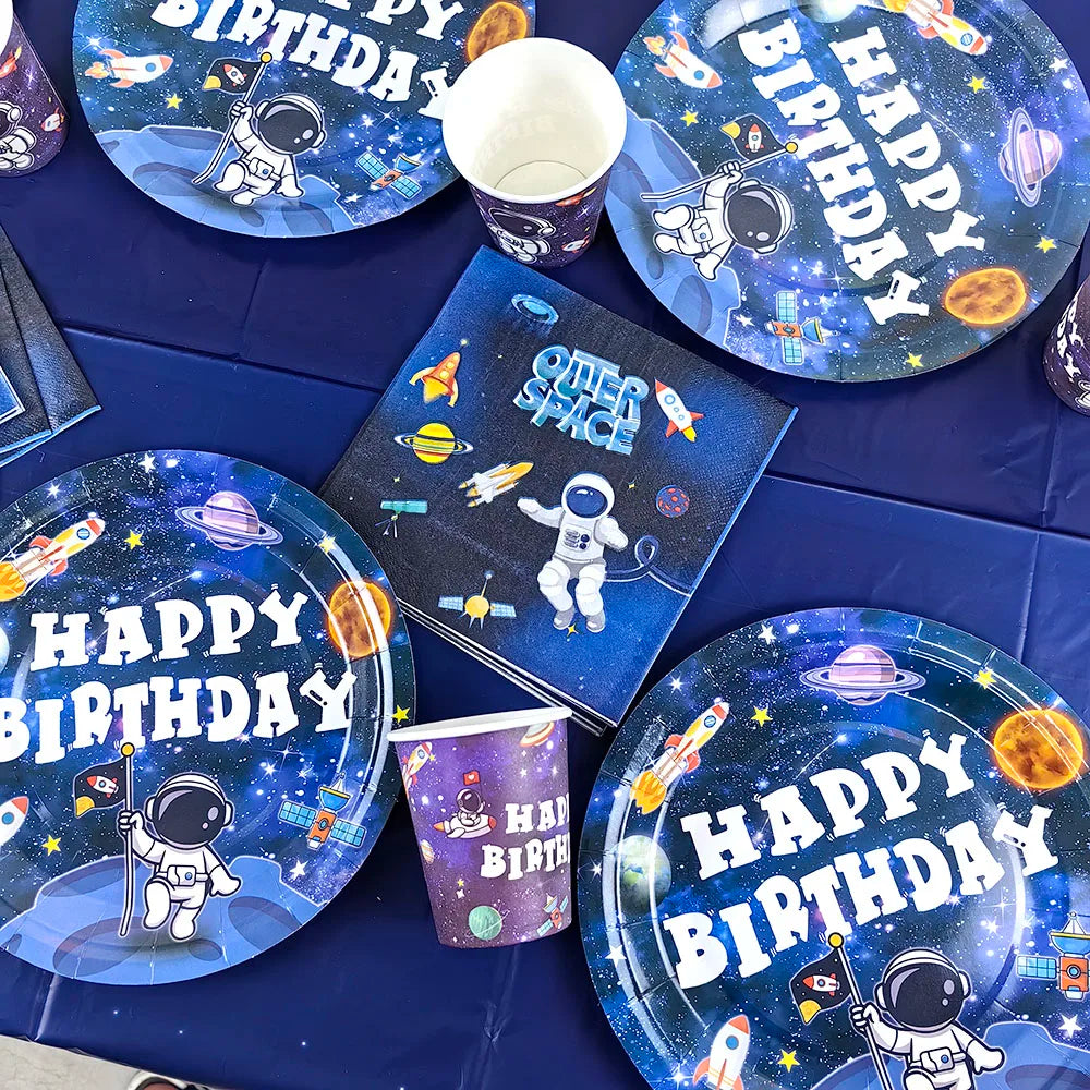 Rocket Astronaut Helium Balloons - Space Theme Party Decor