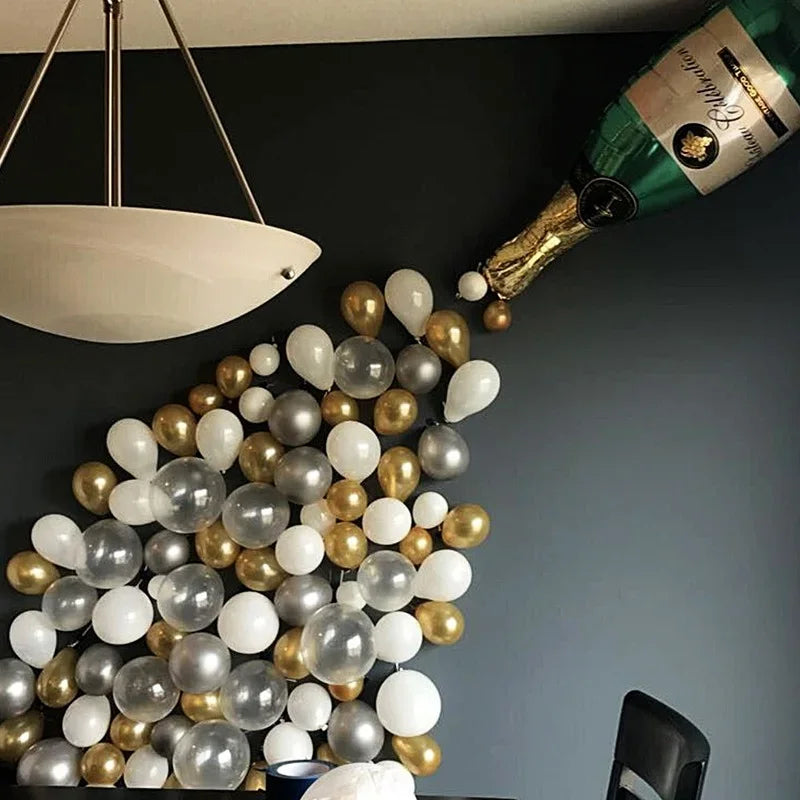 Gold Confetti Balloon Party Decor Set