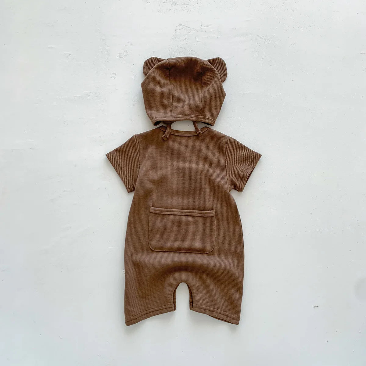 Baby Bear Patch Romper Set