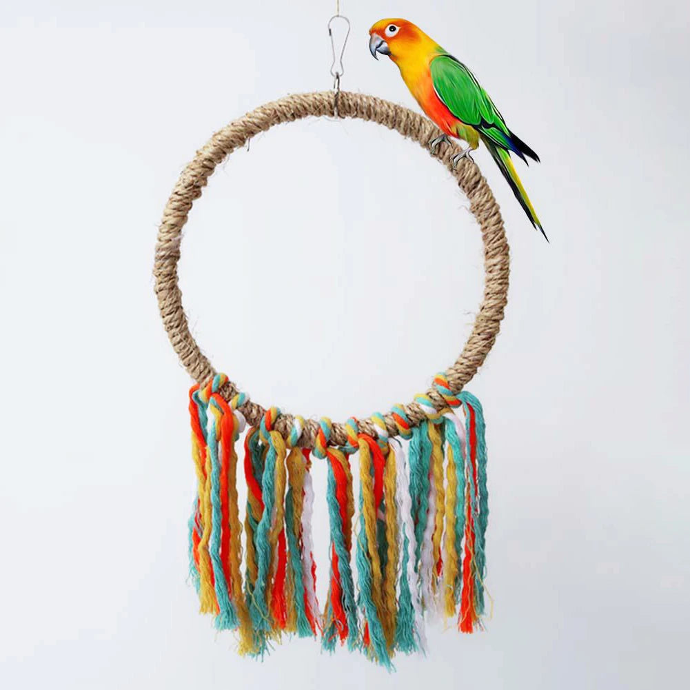 Pet Bird Parrot Rope Swing Toy