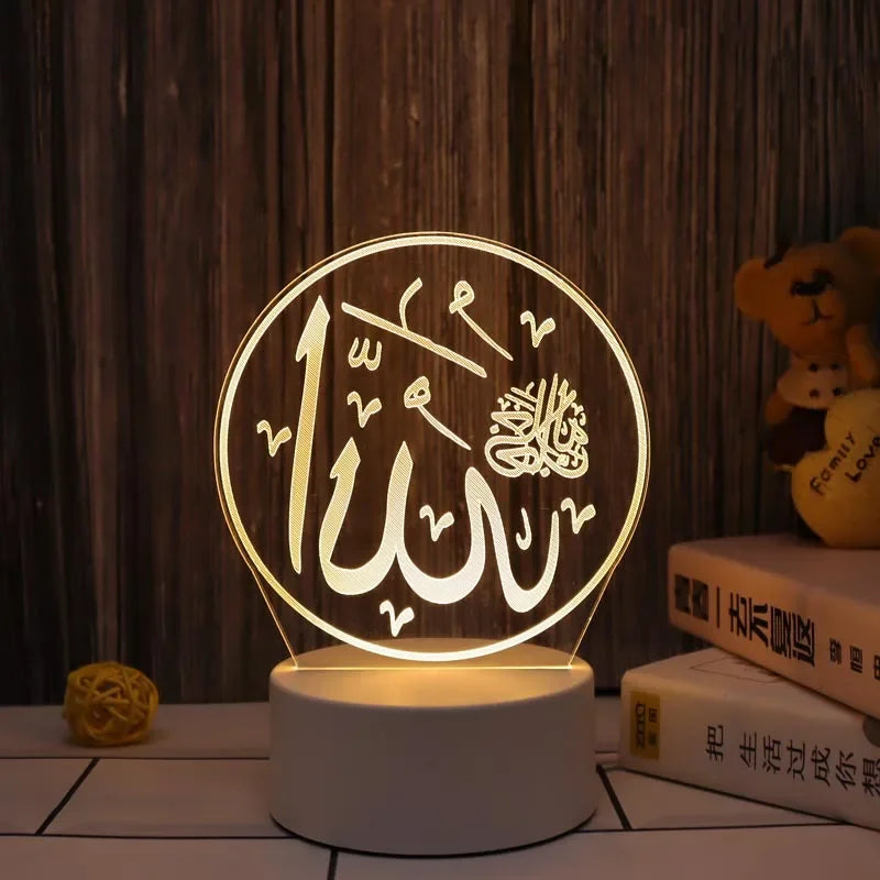 Eid Mubarak 3D LED Night Light