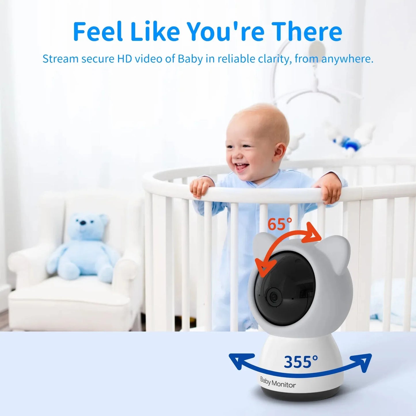 HD Baby Monitor with Remote Control and Smart Features