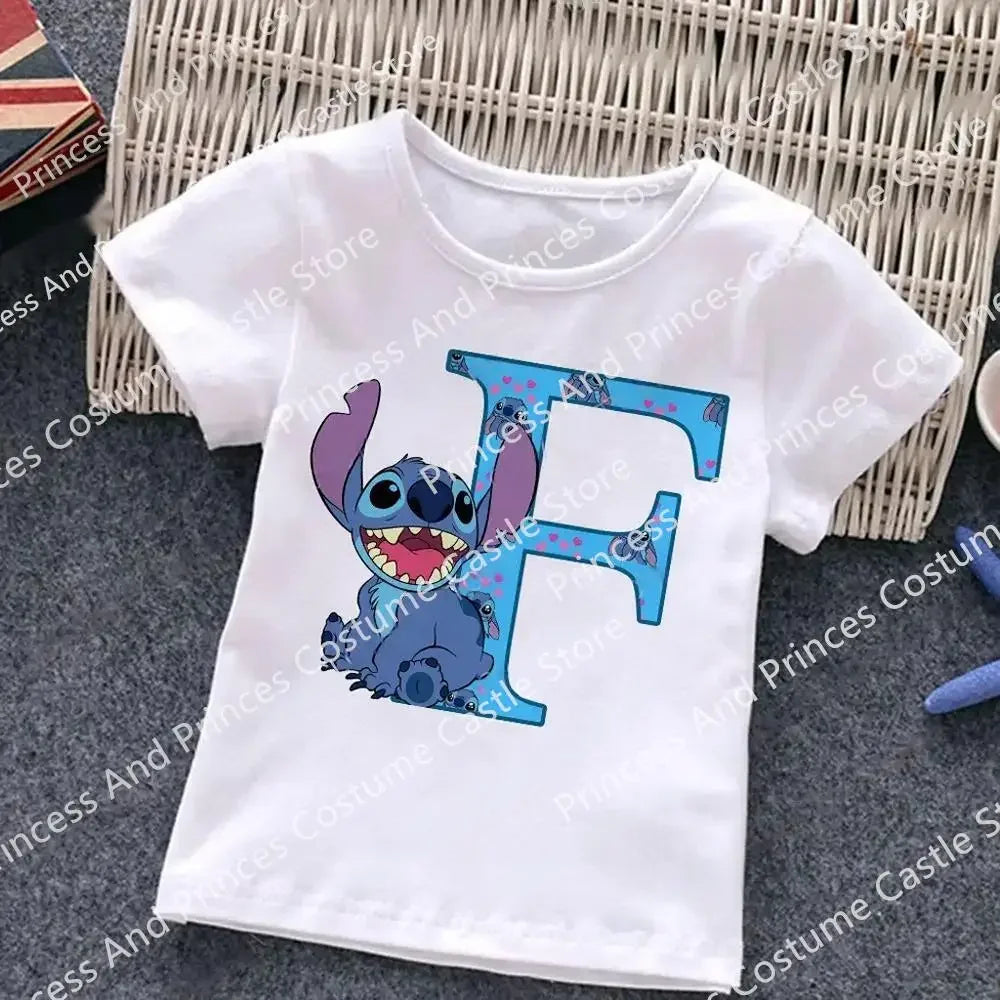 Stitch Letter ABCD Kid's T-Shirt