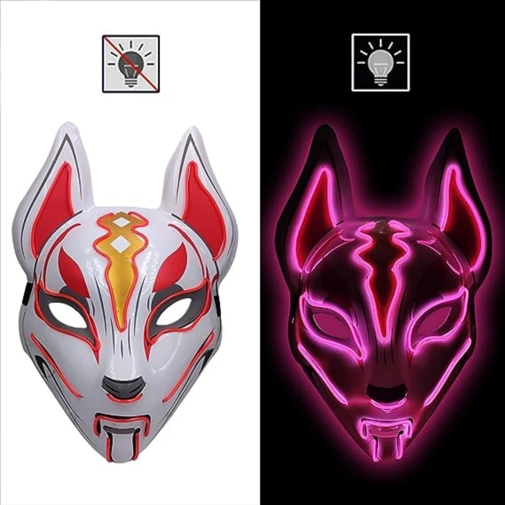 LED Light Up Fox Halloween Mask