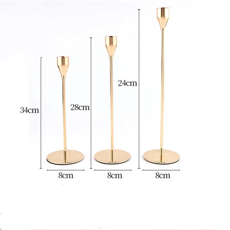 European Style Metal Candle Holders Set